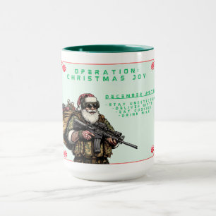Amusante Mug de Noël militaire/Père Noël
