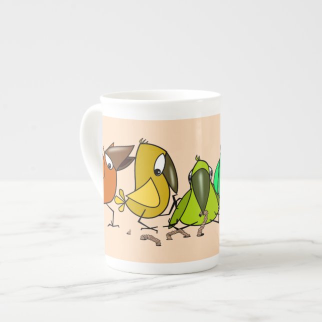 Amusante Mug d'oiseaux (Devant gauche)