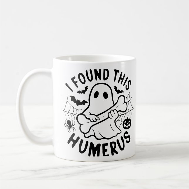 Amusante Mug Fantôme Halloween - "J'Ai Trouvé Cet  (Gauche)