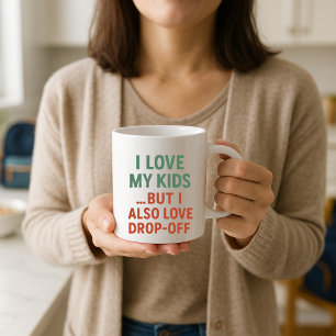 Amusante Mug Parent; J'aime mes enfants et je lais