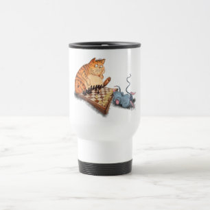 Amusante Mug Voyage avec chat et souris Jouer aux
