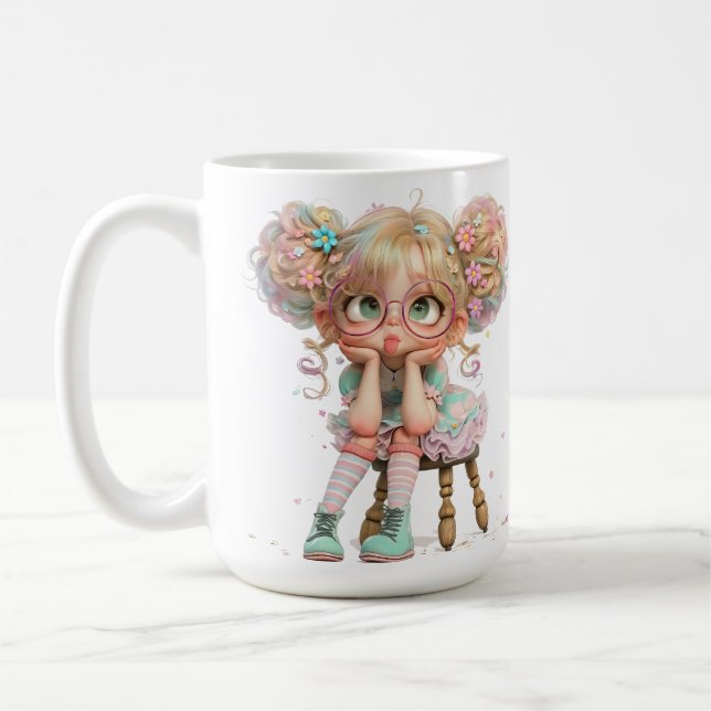 Amusante petite fille mug (Gauche)