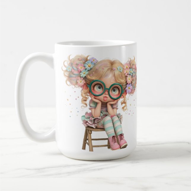 Amusante petite fille Mug (Gauche)