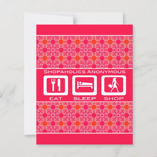 Amusante Shopaholic Girl's Weekend Trip Invitation (Devant)