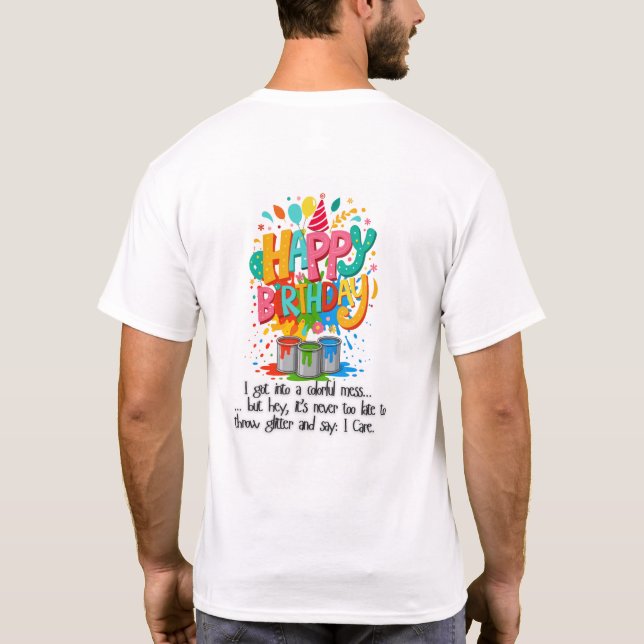 Amusante T-shirt pour l'anniversaire LGBT French B (Dos)