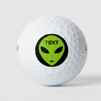 Amusante tête alien verte sur mesure jeu de balle