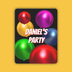 Amusants Anniversaire Ballons Fête Invitation