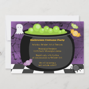 Amusants éffrayant Halloween costume invitation