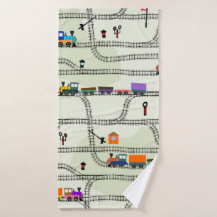 Amusants enfants chemin de fer motif sans couture 