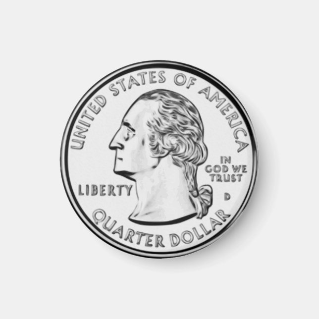 Amusants Faux Quartier Coin Réfrigérateur Aimant (Devant)