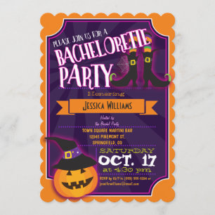 Amusants Halloween Bachelorette Fête Invitation