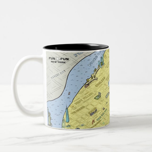 Amusants New York City Map Café Mug (Gauche)