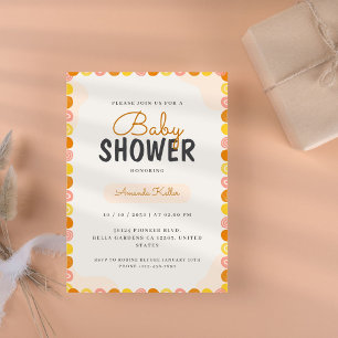 Amusants Pastel Baby shower Invitation