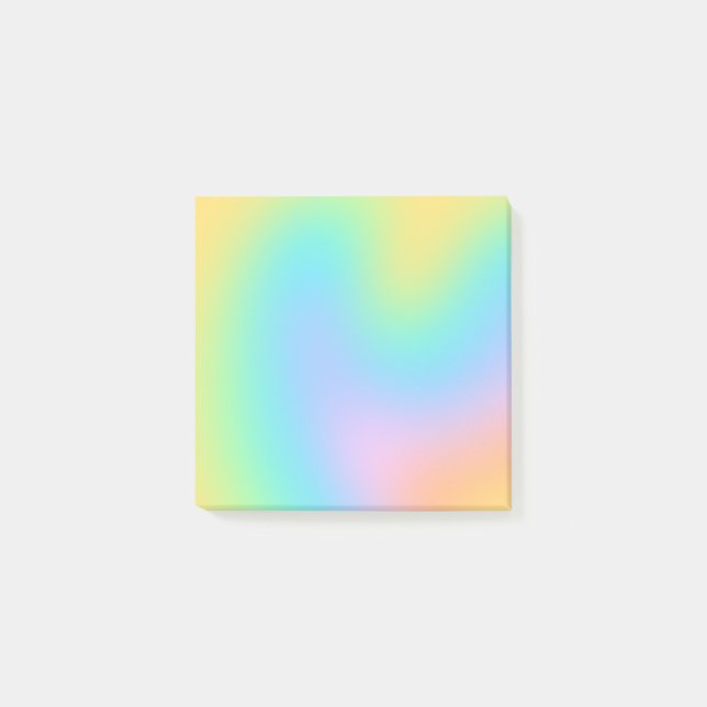 Amusants Pastel Rainbow Gradient Post-it Notes (Devant)