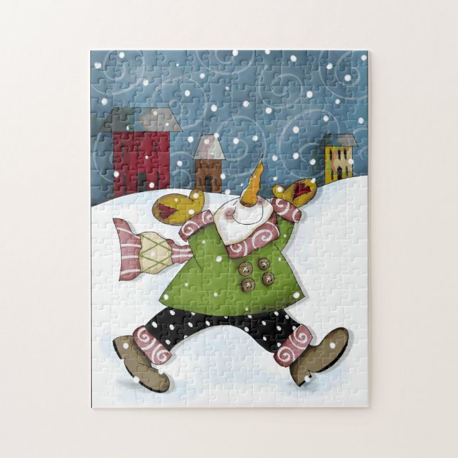 Amusement dans le puzzle de bonhomme de neige de (Vertical)