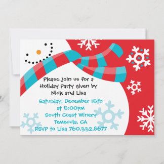 Amusement de bonhomme de neige - invitations de