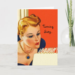 Amusement de carte d'anniversaire tournant 60 il