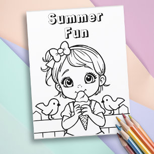 Amusement d'été   Page Coloriage pour enfants