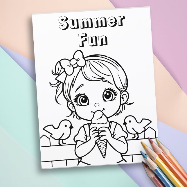 Amusement d'été | Page Coloriage pour enfants (Créateur téléchargé)