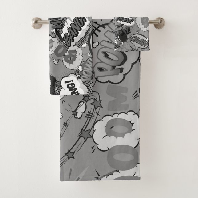 Amusement en noir et blanc, Pop Art de bande dessi (En situation)