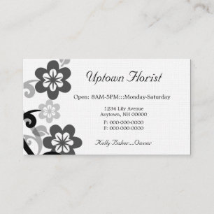 Amusement et carte de visite floral Flirty, gris