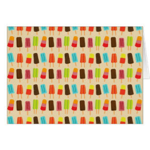 Amusement et motif de Popsicles colorés rétro