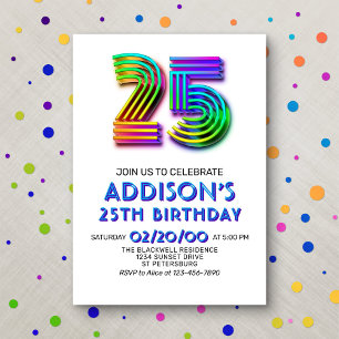 Amusement moderne Invitation 25e anniversaire