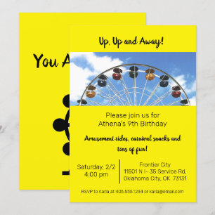 Amusement Park Ferris Wheel Invitation