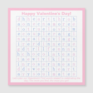 Amusement personnalisé, Pink Valentine's Day Word