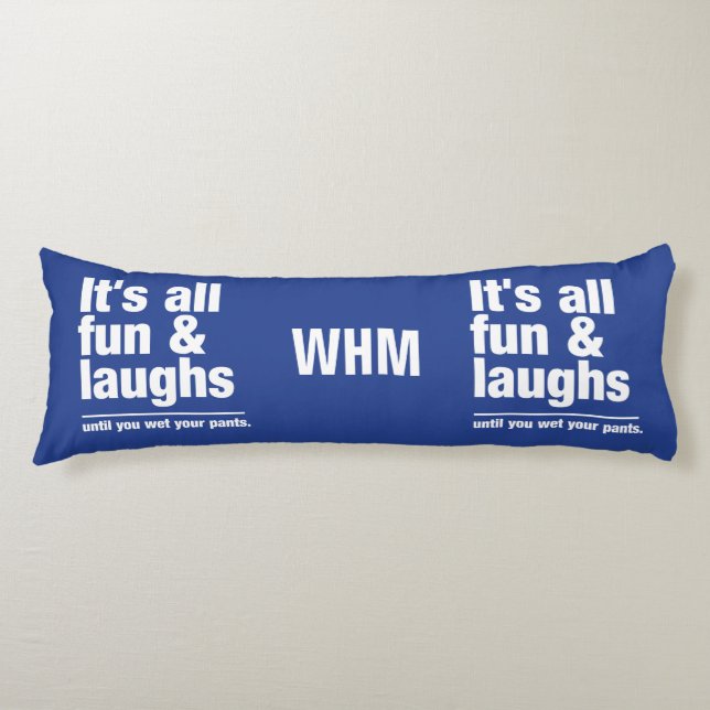 AMUSEMENT & RIRE monogramme personnalisé & coussin (Devant)