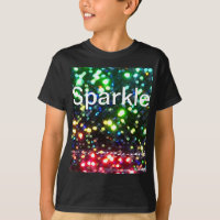 Amusement scintillant fascinant de T-shirt noir