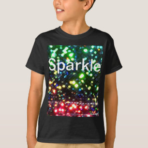 Amusement scintillant fascinant de T-shirt noir