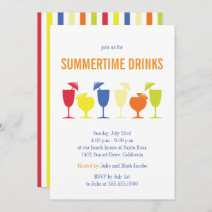 Amusement Summer Cocktail Party Invitation
