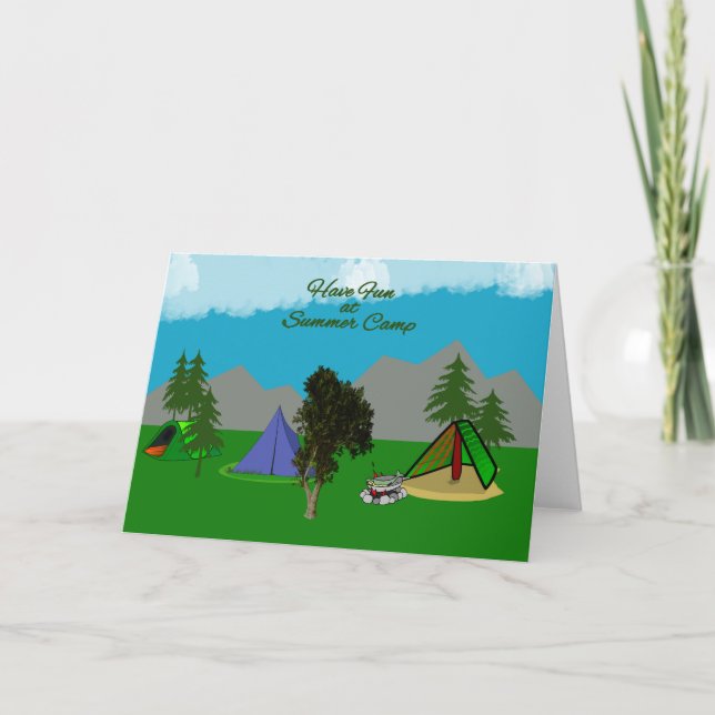 Amusez-Vous À La Carte De Voeux Du Camp D'Été (Devant)