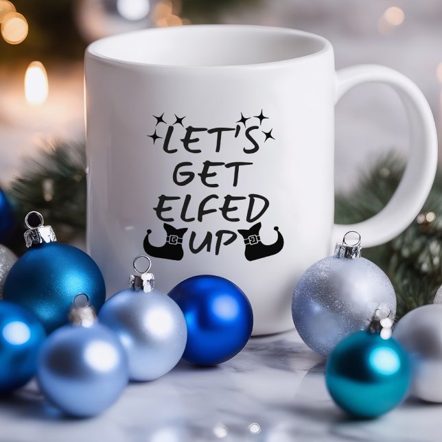 Amusons-nous avec les elfes Mug drôle | Sarcastiqu (Let's Get Elfed Up Funny Mug)