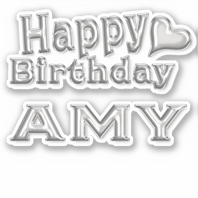 Amy Happy Birthday Autocollants (Devant)