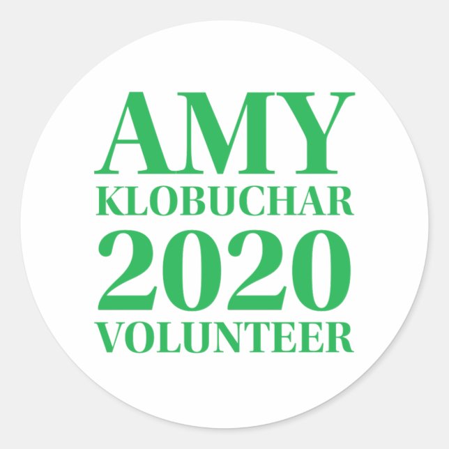 Amy Klobuchar Volontaire 1.5in Stickers Cercle (Devant)