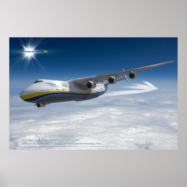 An-225 Mriya : Affiche 3D du plus grand avion du m (Devant)