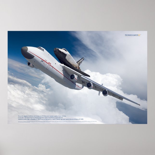 An-225 Mriya & Buran : Affiche des légendes de l'e (Devant)