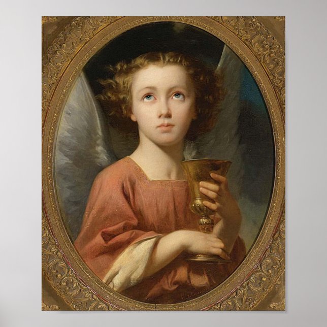 "An Angel Holding a Chalice" Art Poster (Devant)