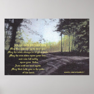 AN IRISH BLESSING LANDSCAPE POSTER