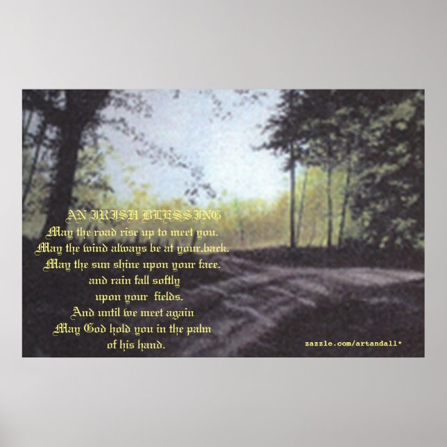 AN IRISH BLESSING LANDSCAPE POSTER (Devant)