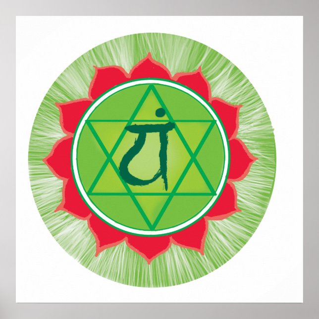 Anahata Heart Chakra Value Poster Paper (Matte) (Devant)