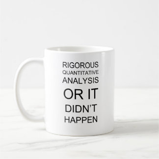 Analyse quantitative rigoureuse - blanc tasse de