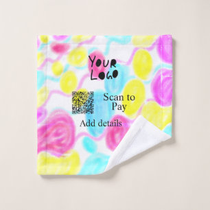 Analyser pour payer ajouter Q R logo de l'entrepri