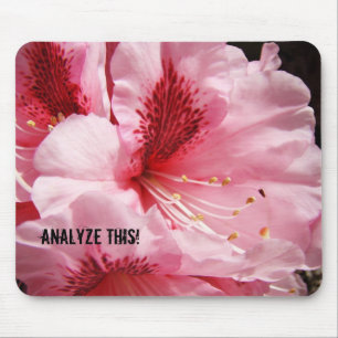 Analyste ceci ! tapis de souris Fleurs Rhodies ros