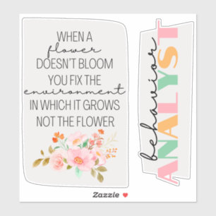 analyste de comportement, cadeau ABA, autocollants