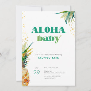 Ananas Aloha Baby Baby shower tropical Invitation