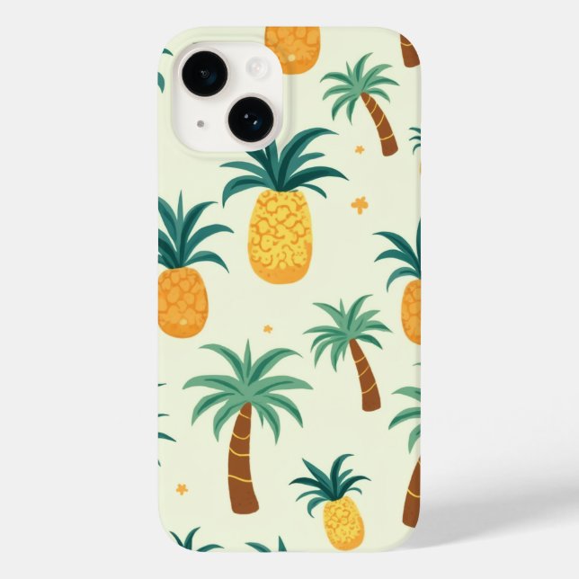ananas & arbre motif design iphone14 coques (Verso)