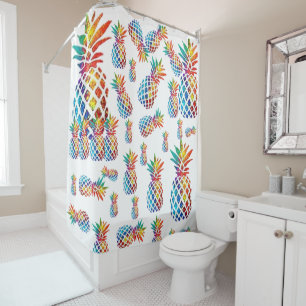 Ananas au rideau de douche